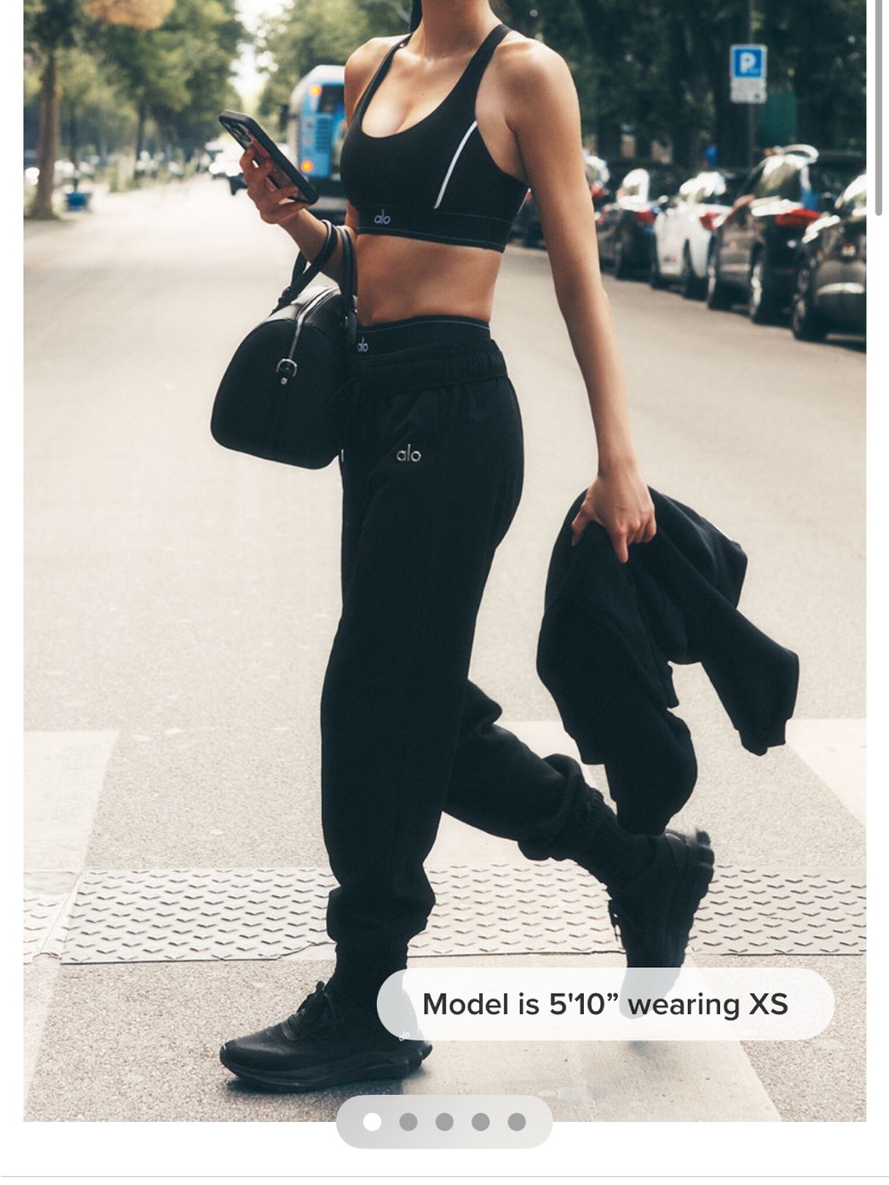 ALO Yoga Black High-Rise Jogger Sweatpants
